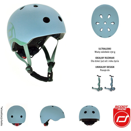 STEEL kask rowerowy dla dzieci 1-5 lat