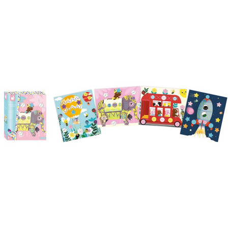 PODRÓŻ guziki i pętelki zestaw artystyczny Art&Craft