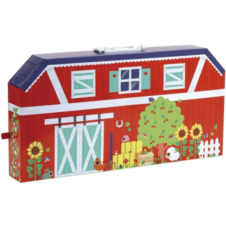 ROZKŁADANA FARMA drewniane akcesoria 14 el.
