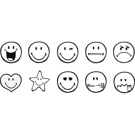 ZWIERZĄTKA stempelki z tuszem 10 szt.