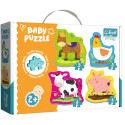 ZWIERZĄTKA tekturowe grube puzzle Baby Puzzle