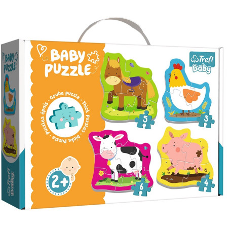 ZWIERZĄTKA tekturowe grube puzzle Baby Puzzle