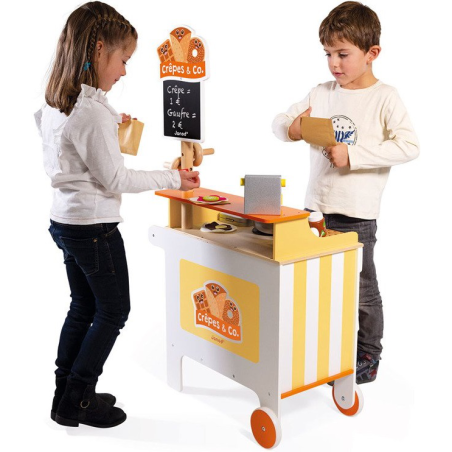 MOBILNA DREWNIANA CUKIERNIA  z 40 akcesoriami