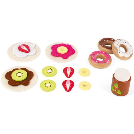 MOBILNA DREWNIANA CUKIERNIA  z 40 akcesoriami