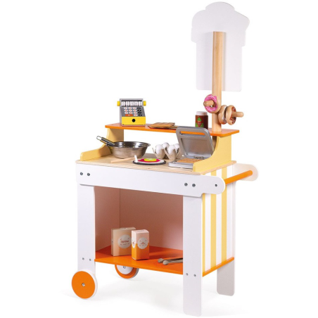 MOBILNA DREWNIANA CUKIERNIA  z 40 akcesoriami