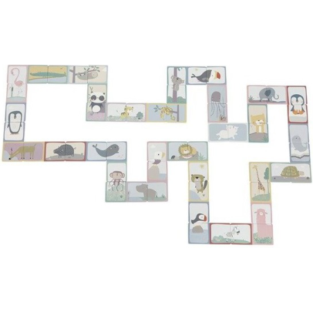 ZOO tekturowa gra domino 28 el.