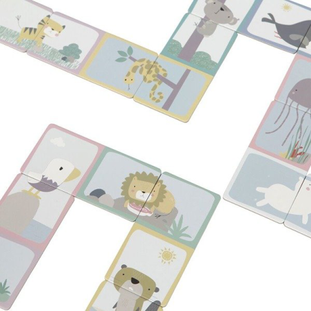 ZOO tekturowa gra domino 28 el.