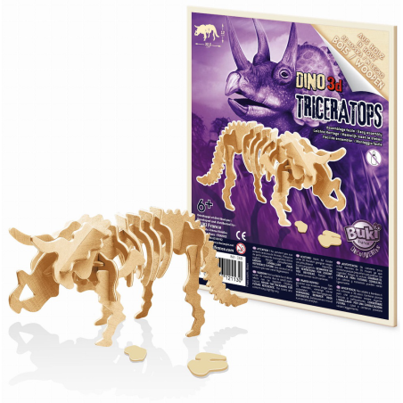 TRICERATOPS drewniany model do złożenia 3D