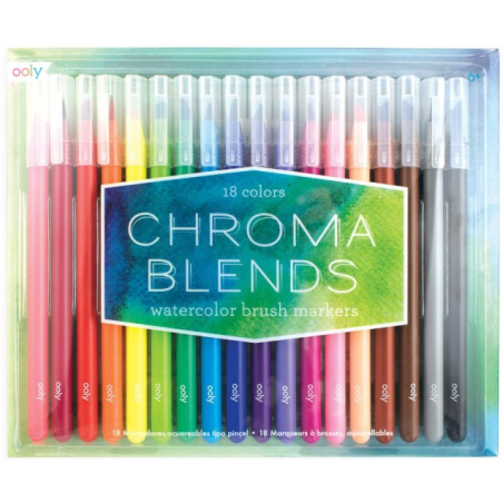 FLAMASTRY PĘDZELKOWE akwarelowe zestaw 18 szt. Chroma Blends