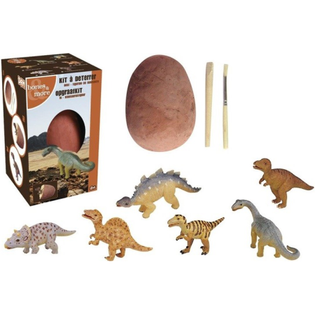 TRICERATOPS figurka dinozaura wykopalisko z jajka