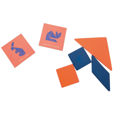 TANGRAM drewniana układanka logiczna