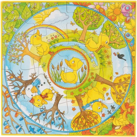 PORY ROKU XXL drewniane puzzle 16 el.