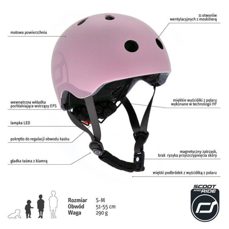 ROSE kask dla dzieci rozmiar S-M 3 lata