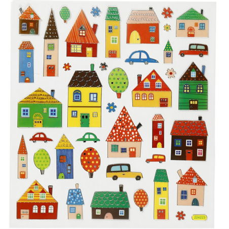 MIASTO naklejki metaliczne