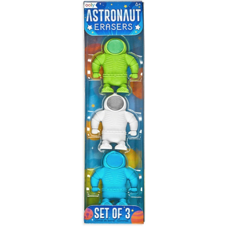 ASTRONAUCI gumki do mazania 3 szt.