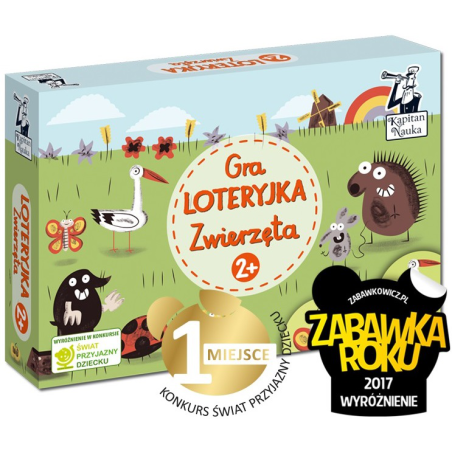 ZWIERZĄTKA tekturowa gra loteryjka