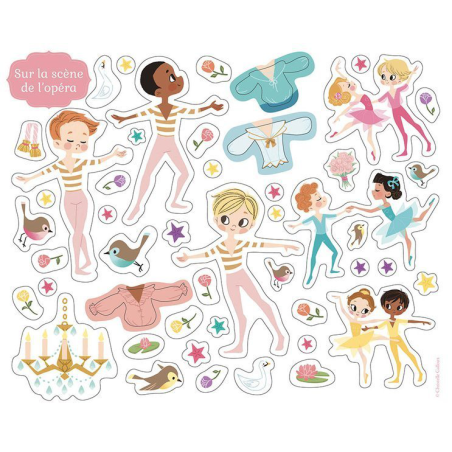 TANCERKI naklejki wielokrotnego użytku 180 szt.