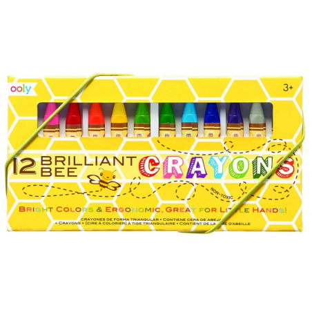 KREDKI ŚWIECOWE trójkątne 12 szt. Brilliant Bee