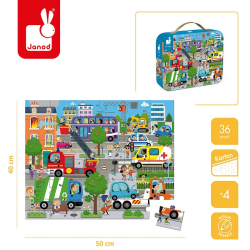 MIASTO puzzle tekturowe w walizce 36 el.