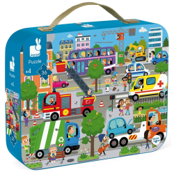 MIASTO puzzle tekturowe w walizce 36 el.