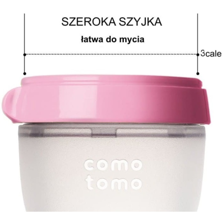 PINK NEWBORN antykolkowa butelka silikonowa 150 ml