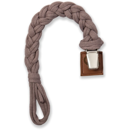 BAWEŁNIANA pleciona zawieszka do smoczka Caffe Latte