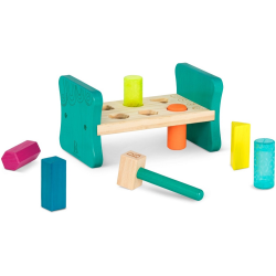 DREWNIANY SORTER z młotkiem wbijanka Colorful Pound&Play