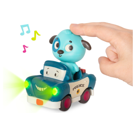 MIĘKKIE AUTKO SENSORYCZNE radiowóz z pieskiem Woofer & Officer Lawly