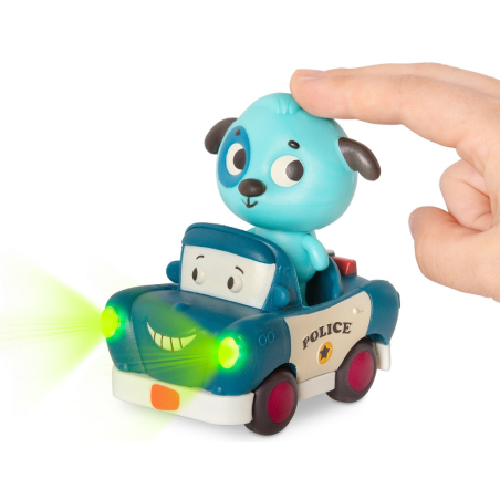 MIĘKKIE AUTKO SENSORYCZNE radiowóz z pieskiem Woofer & Officer Lawly