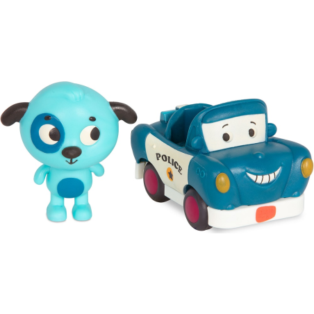 MIĘKKIE AUTKO SENSORYCZNE radiowóz z pieskiem Woofer & Officer Lawly