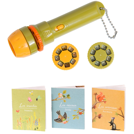 LES JARDIN projektor ze slajdami i książeczkami