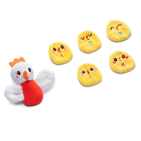 KOKOSZKA PAULETTE książeczka z mini-przytulankami wielofunkcyjna