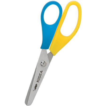 ŻÓŁTO-NIEBIESKIE NOŻYCZKI z zaokrąglonymi końcówkami