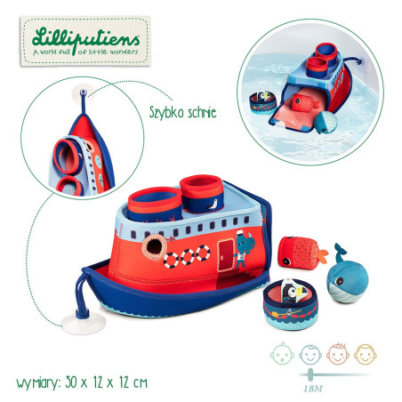 NOSOROŻEC MARIUS miękki parostatek do kąpieli z 3 akcesoriami