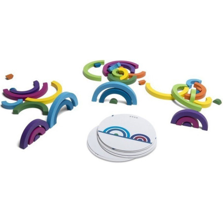 TĘCZA drewniana układanka logiczna