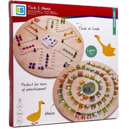 CHIŃCZYK Z KARTAMI GĄSKI drewniana gra 2w1