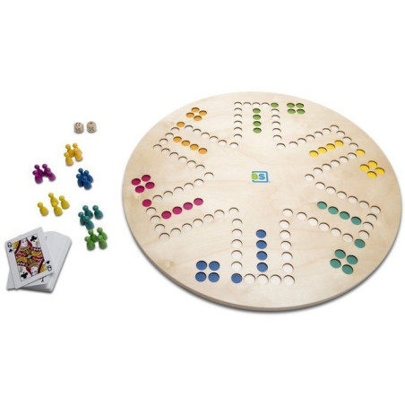 CHIŃCZYK Z KARTAMI GĄSKI drewniana gra 2w1