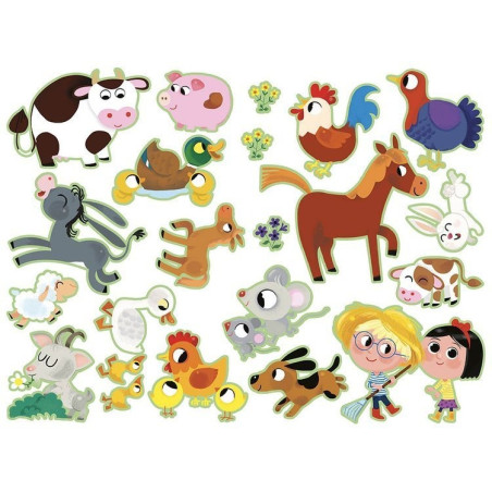 ZWIERZĄTKA NA FARMIE magnesy zestaw 31 szt.