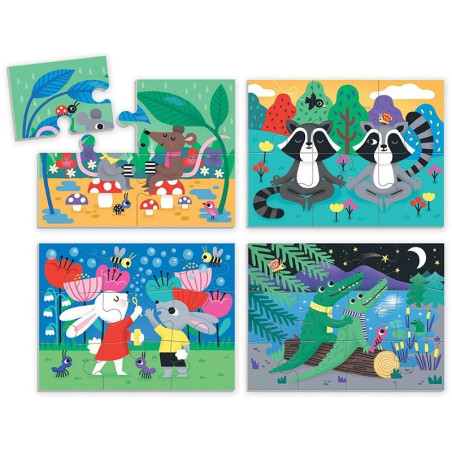 UWAŻNOŚĆ tekturowe puzzle progresywne 4w1