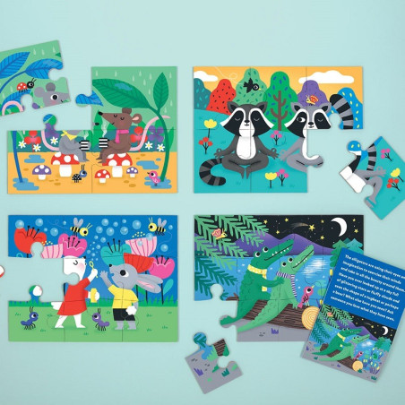 UWAŻNOŚĆ tekturowe puzzle progresywne 4w1