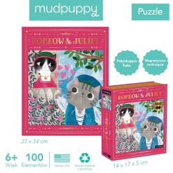 ROMEOMIAU I JULIA tekturowe puzzle Kotopowieści 100 el.