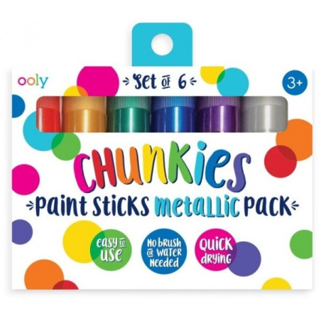 FARBKI W KREDCE zestaw 6 szt. Chunkies Paint Sticks metaliczne