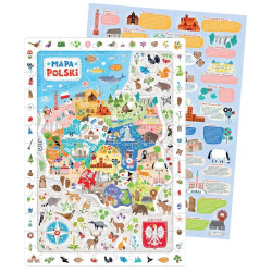 MAPA POLSKI puzzle tekturowe obserwacyjne 117 el.