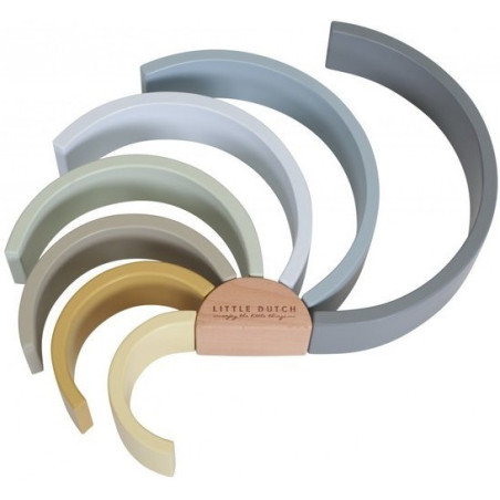 DREWNIANA TĘCZA klocki 8 el. błękit