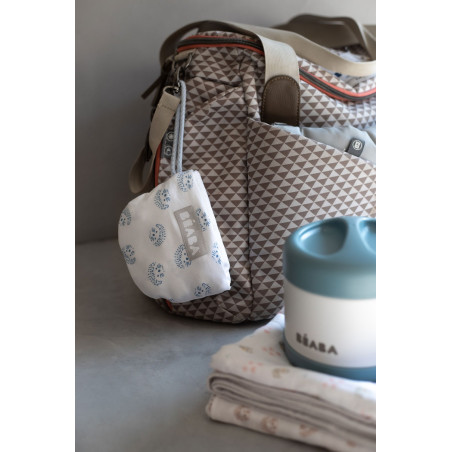 BALTIC BLUE/WHITE pojemnik termos obiadowy ze stali nierdzewnej z hermetycznym zamknięciem duży 500 ml