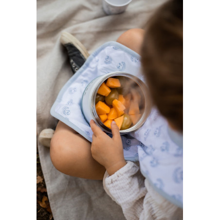 BALTIC BLUE/WHITE pojemnik termos obiadowy ze stali nierdzewnej z hermetycznym zamknięciem duży 500 ml