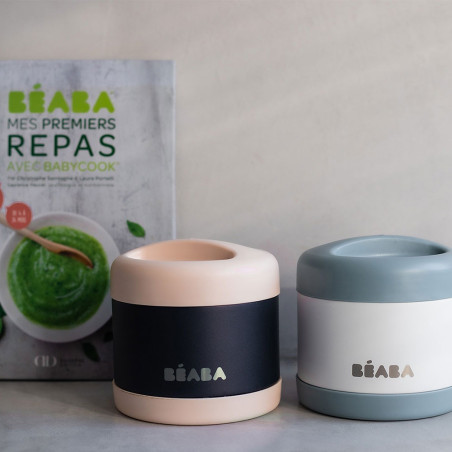 BALTIC BLUE/WHITE pojemnik termos obiadowy ze stali nierdzewnej z hermetycznym zamknięciem duży 500 ml