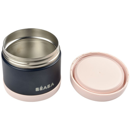 LIGHT PINK/NIGHT BLUE pojemnik termos obiadowy ze stali nierdzewnej z hermetycznym zamknięciem duży 500 ml