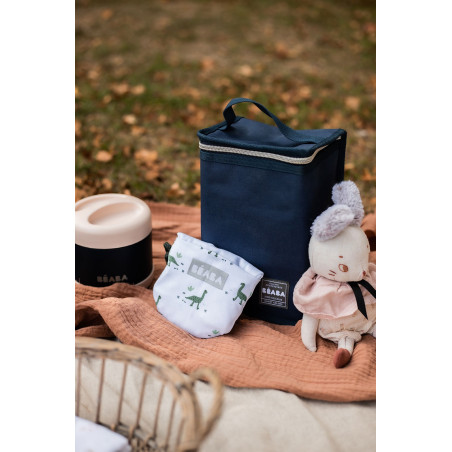 LIGHT PINK/NIGHT BLUE pojemnik termos obiadowy ze stali nierdzewnej z hermetycznym zamknięciem duży 500 ml