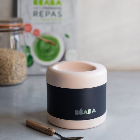 LIGHT PINK/NIGHT BLUE pojemnik termos obiadowy ze stali nierdzewnej z hermetycznym zamknięciem duży 500 ml